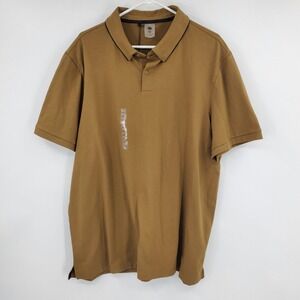 NWT VRST Men's Club Short Sleeve Polo Brown Spice XXL Stretch Golf Shirt